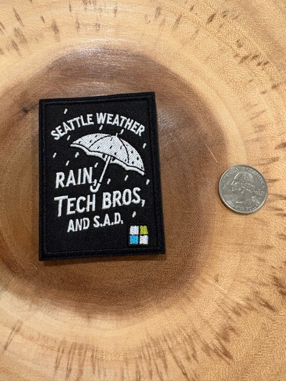 Seattle Weather Embroidered Patch - Picture 2 of 3